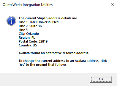 QuoteWerks Avalara Avatax utility 01 QuoteWerks Avalara Avatax utility 01